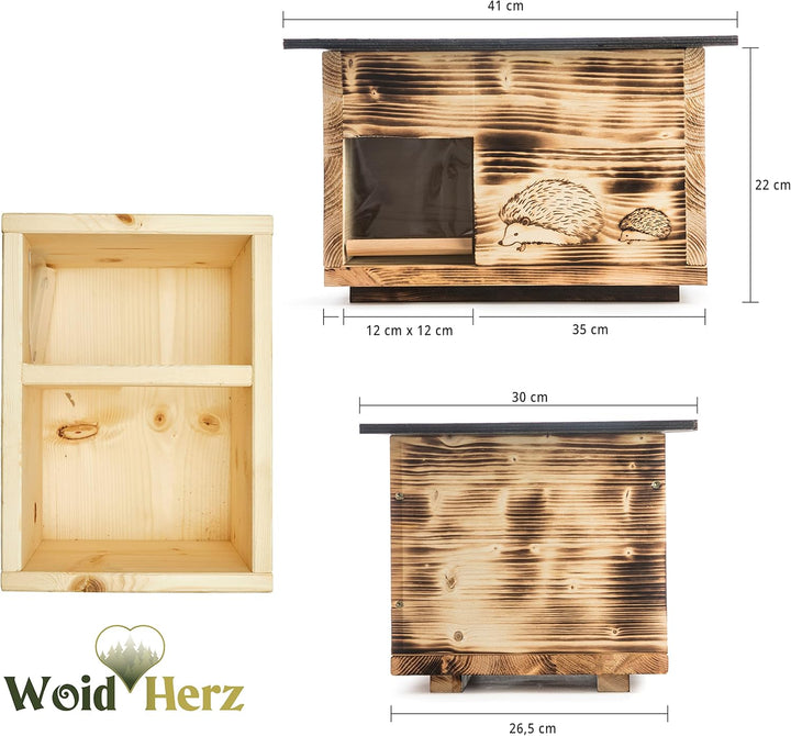 Igelhaus Neu Gebrannt (IG3) Igelhäuser Igelfutterhaus Igelhütte - Igelhaus mit Rattenklappe - mit Bo