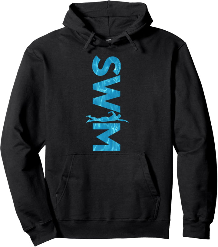 SWIM Front Crawl Pool Wasser Schwimmen für Damen und Herren Pullover Hoodie