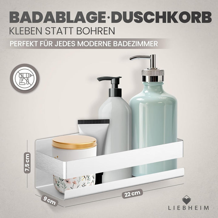 Duschablage Ohne Bohren - Badregal - Badezimmer Organizer - Duschregal - Bad Organizer - Badezimmer