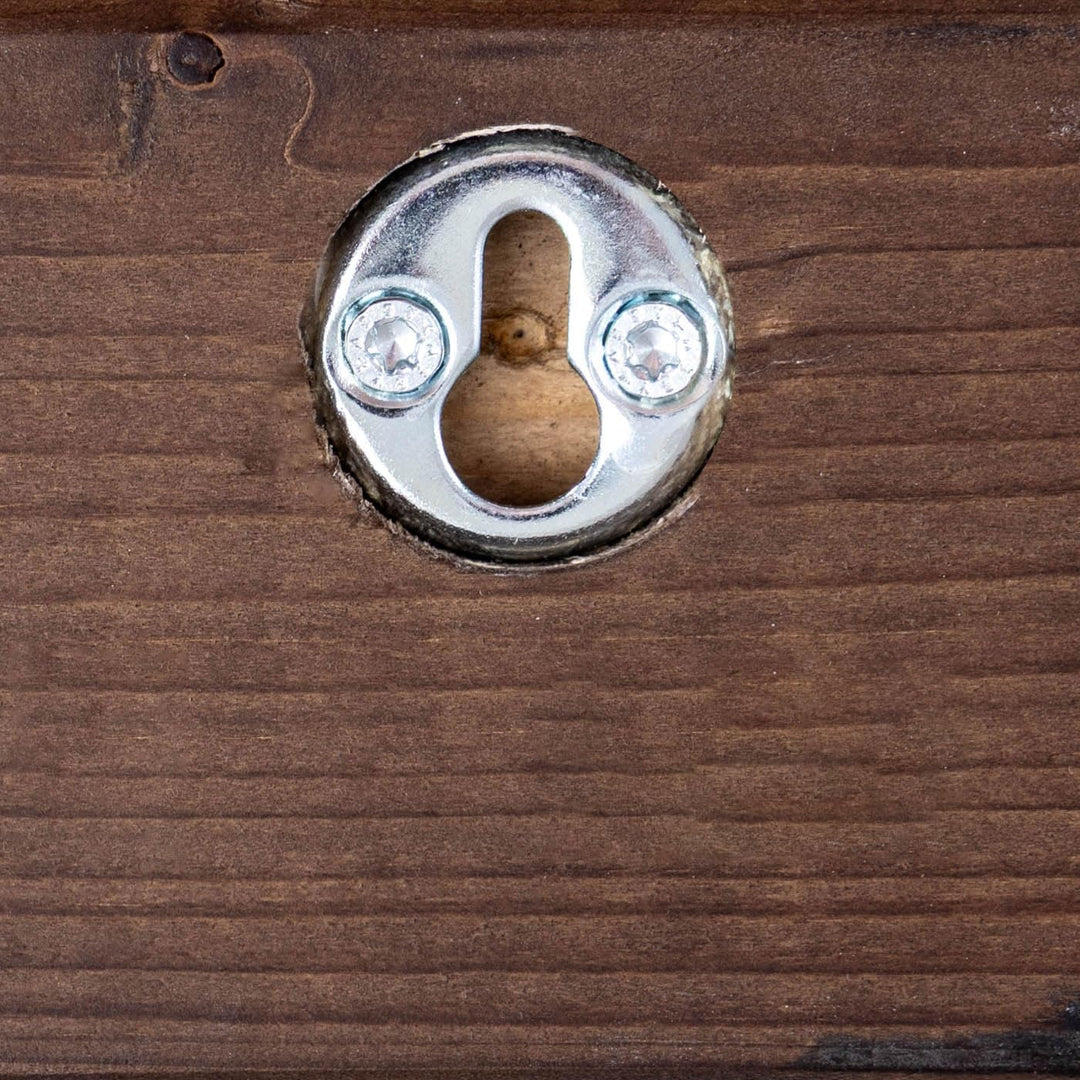 levandeo Wandregal Holz Massiv 80x20cm Nussbaum Farbig Wandboard Vintage Rustikal Design Natur Regal