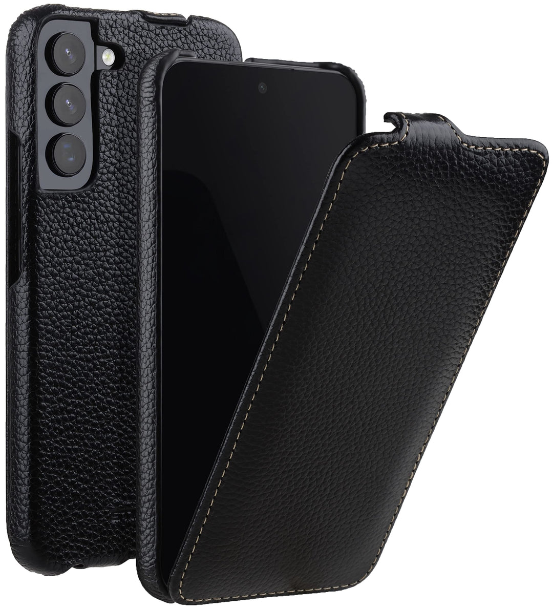STILGUT UltraSlim kompatibel mit Samsung Galaxy S22 Plus Hülle - Samsung S22 Plus Flip Case aus Lede