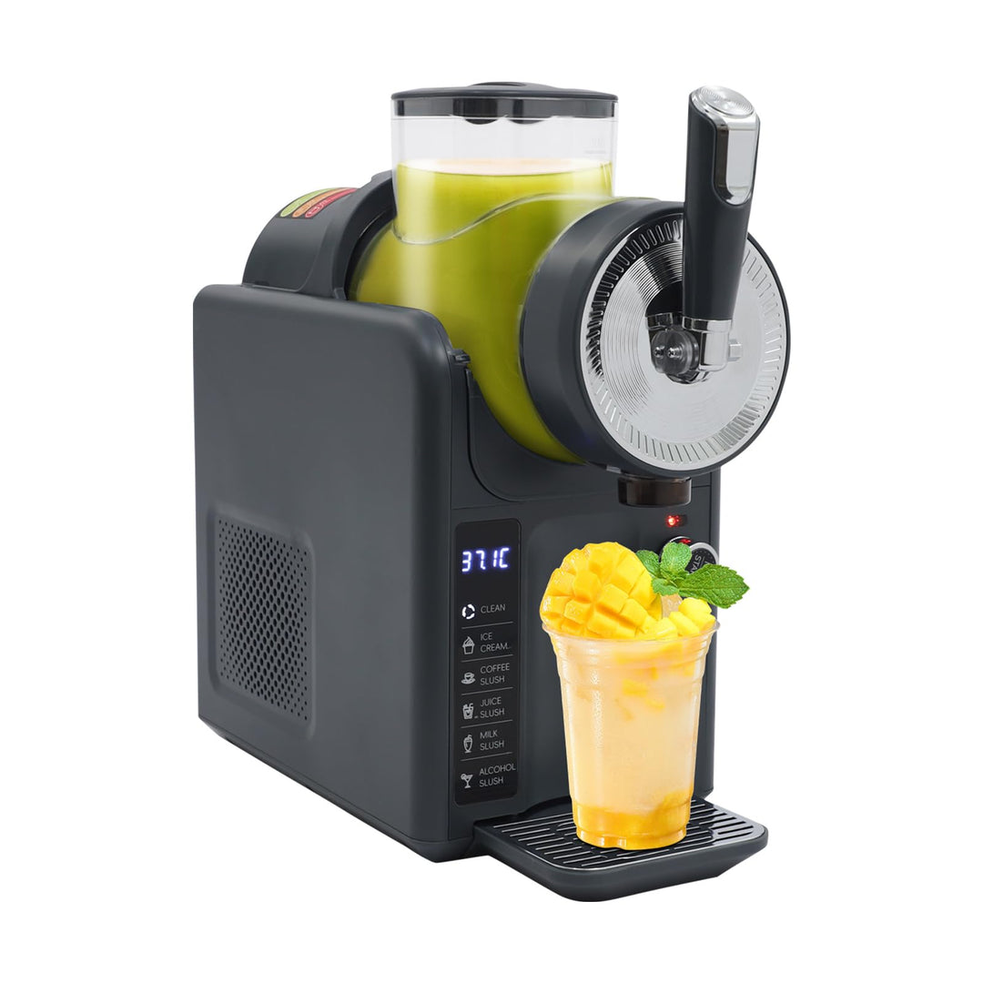 Slush Eis Maschine 1,8L Verstellbares Gefroren-Getränke-Maschine Eisraspelmaschine mit 5 Einstellung