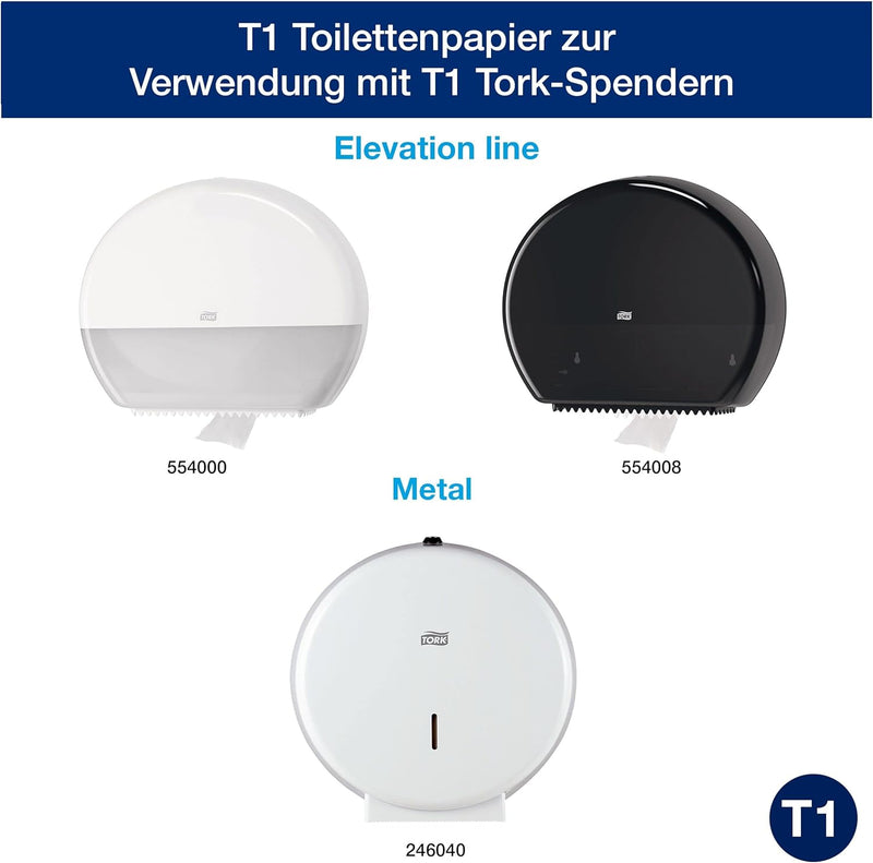 Tork 472117 Jumbo Toilettenpapier in Universal Qualität für das Tork T1 Jumbo Toilettenpapiersystem