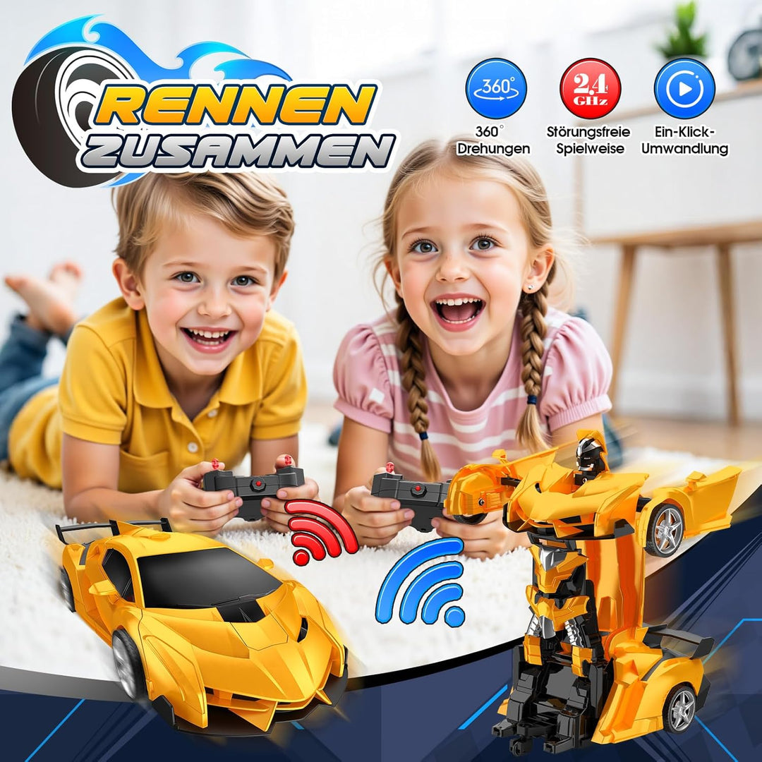 Braxel 2 in 1 Transforming Ferngesteuertes Auto Spielzeug ab 3-10 Jahre Junge Mädchen, 2,4GHz Robote