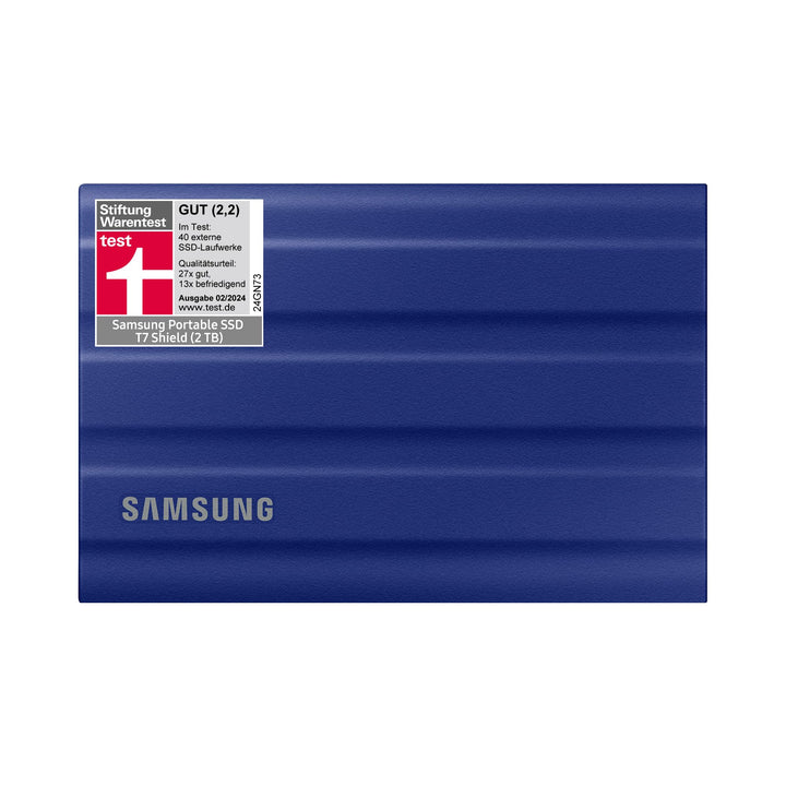 Samsung Portable SSD T7 Shield, 2 TB, USB 3.2 Gen.2, 1.050 MB/s Lesen, 1.000 MB/s Schreiben, Robuste