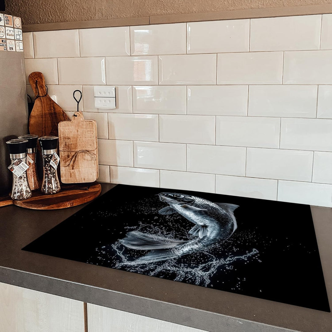 KitchenYeah© Herdabdeckplatte 75x52 cm Einteilig Ceranfeld Abdeckplatte für Induktionsschutz Ceranfe