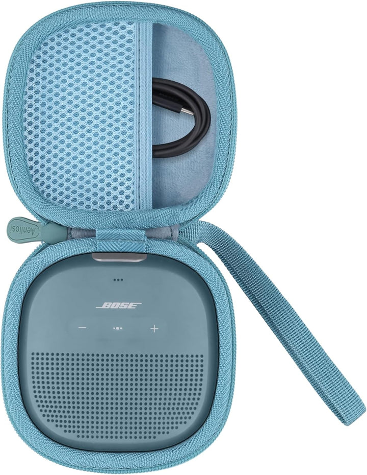 Aenllosi Hart Tasche Hülle für Bose SoundLink Micro Bluetooth Lautsprecher, Nur Tasche (SteinBlau),