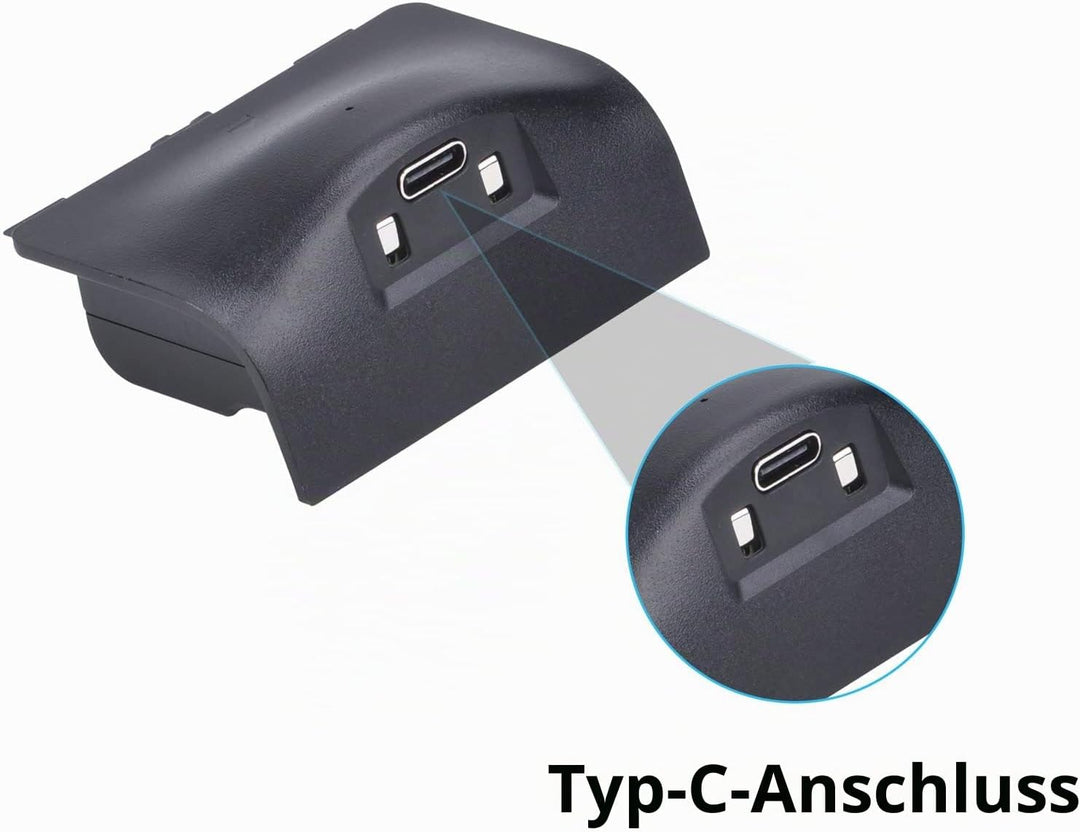 Uwayor Xbox Akku 1400mAh 2 Pack Xbox Controller Akku Wiederaufladbarer für Xbox Series X&amp;S mit USB-C