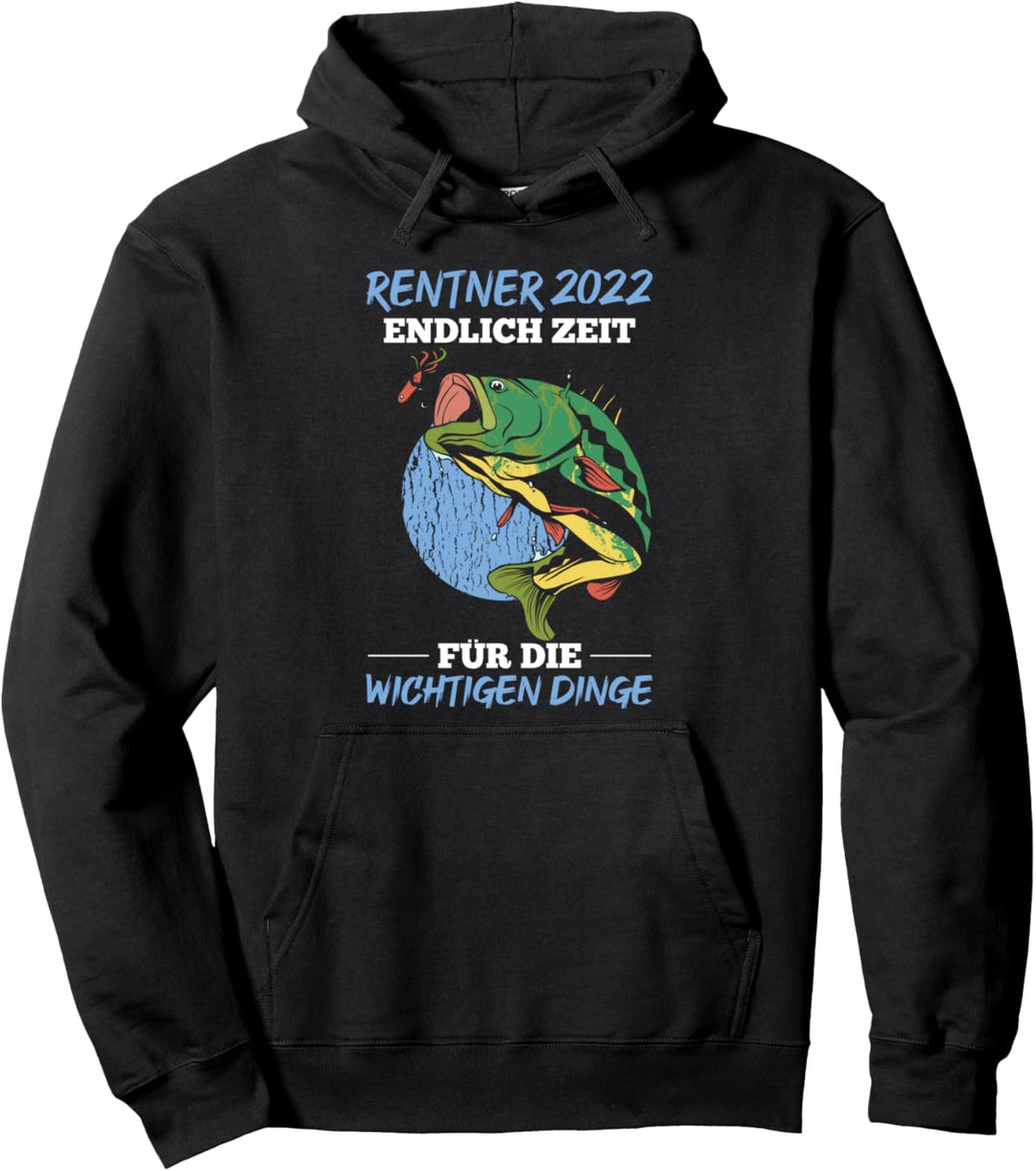 Rente 2022-Rentner Endlich Zeit zum Angeln für Angler Pullover Hoodie