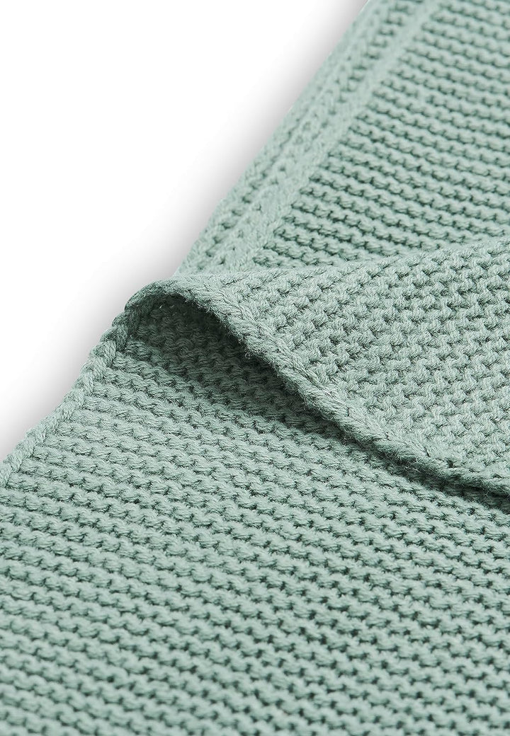 Jollein Strickdecke Basic Waldgrün 100 x 150 cm