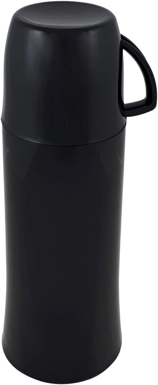 Helios Elegance Isolierflasche, Kunststoff, schwarz, 0,75 Liter 750 ml Schwarz, 750 ml Schwarz