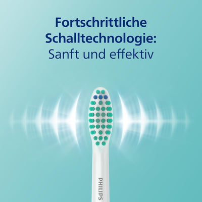 Philips Sonicare 3100 Series elektrische Zahnbürste mit Schalltechnologie Doppelpack, mit Drucksenso