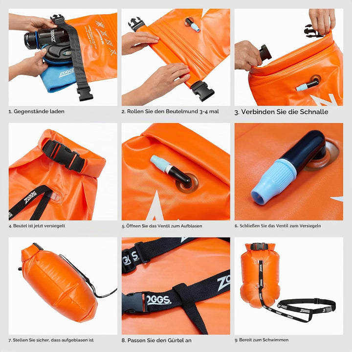 Zoggs Hi-Viz Schwimmboje Orange, Orange