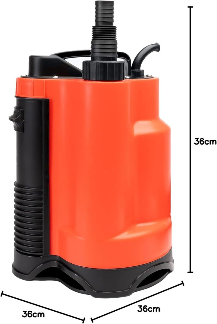 Grafner Drainage Tauchpumpe 750 Watt bis 13000 l/h Förderleistung, mit Schwimmschalter, flachabsauge