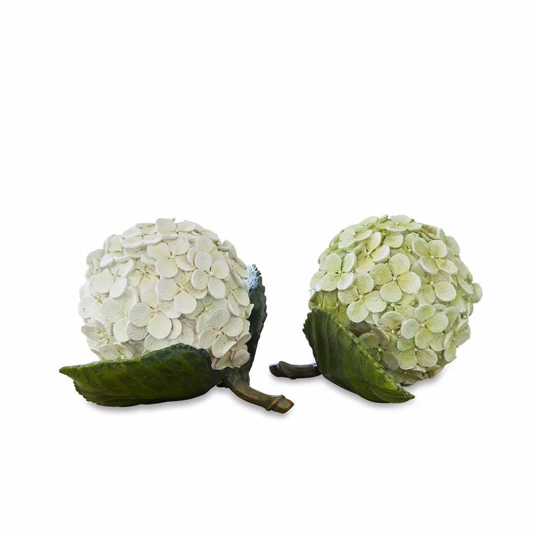 Loberon® Dekoblume 2er Set Hortensie, grün/weiss