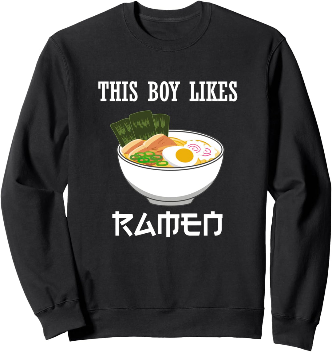 Junge mag japanisches Essen Lustige Ramen-Nudeln Sweatshirt