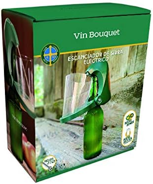 VB VIN BOUQUET Ausgiesser für Apfelwein, Edelstahl, Grün, 22.2 x 11.2 x 27.2 cm Weinstrauss, Weinstr