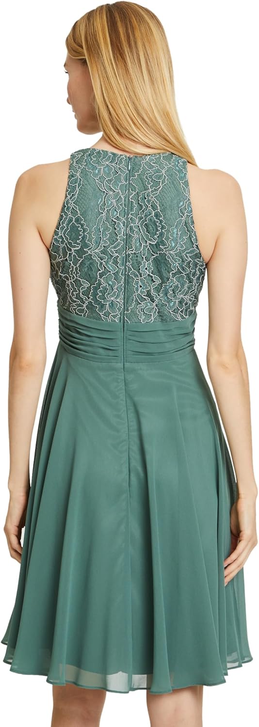 Vera Mont Damen Abendkleid mit Spitze 38 Dark Forest, 38 Dark Forest