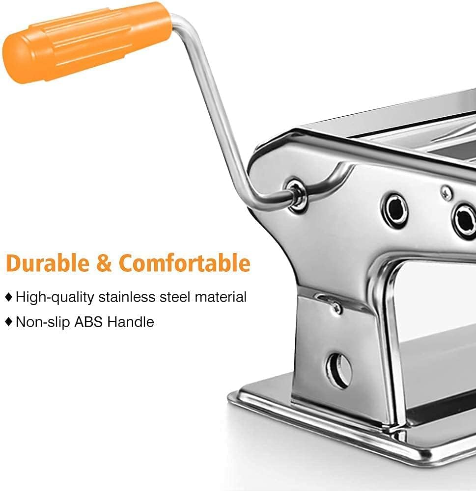 Nudelmaschine, Pasta Maker Nudelmaschine Manuell Set Edelstahl Pastamaker Hand Crank Noodle Maker Pa