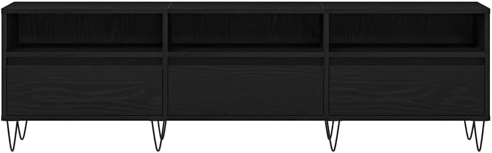 vidaXL TV-Schränk 150 x 30 x 44,5 cm Schwarz Eichen-Optik | Moderner Look, der in jede Einrichtung p