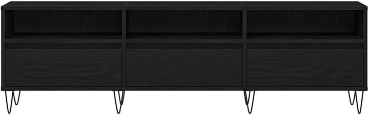 vidaXL TV-Schränk 150 x 30 x 44,5 cm Schwarz Eichen-Optik | Moderner Look, der in jede Einrichtung p
