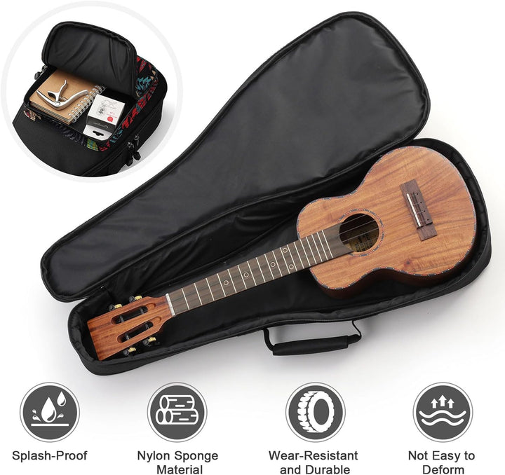 SHANNA Bunte Ukulele Tasche 21 Zoll Gigitasche Gigbag, Ukulelenhülle mit Verstellbarem Schultergurt