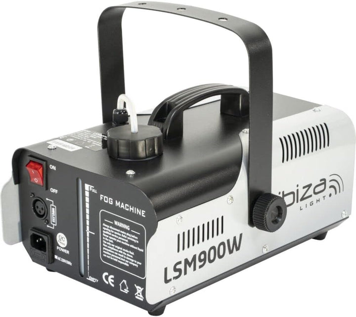 Ibiza - LSM900W - 900W Nebelmaschine mit Fernsteuerung - Schwarz und grau Maschine 900W, Maschine 90