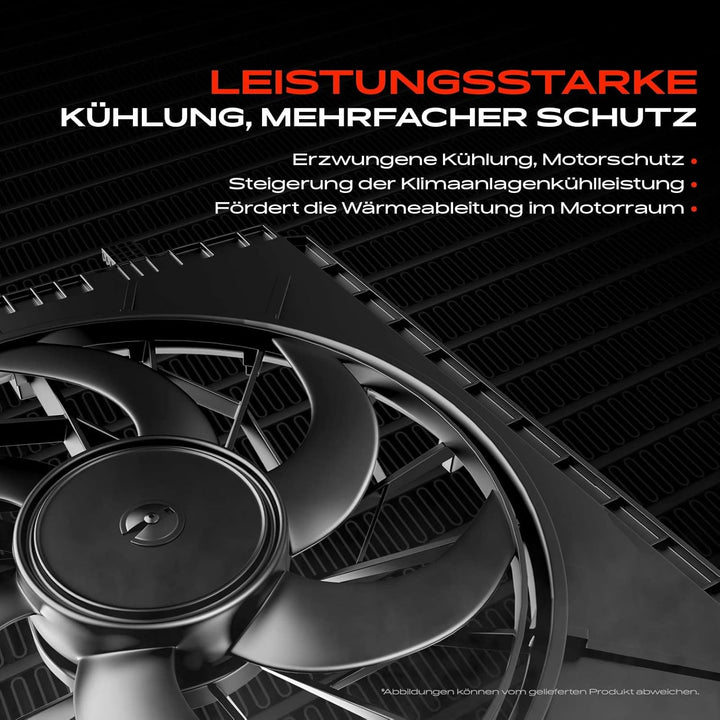 Kühlerlüfter Ventilator Motorkühlung für Astra H L48 L35 L08 L70 L69 L67 Zafira B A05 180W Ø: 315mm