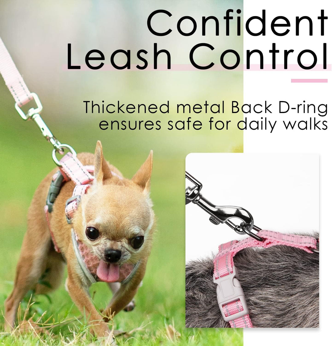 ThinkPet No-Pull Hundegeschirr Leine Set, Atmungsaktiv Brustgeschirr für Kleine Mittlere Grosse Hund