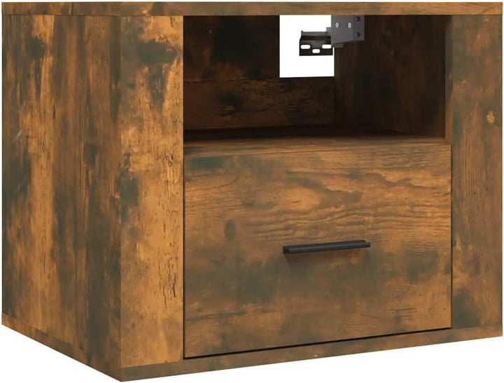 FIRBNUS Nachtschränkchen Nachtkommode Wand-Nachttisch Räuchereiche 50x36x40 cm Bett Kommode Nachtsch