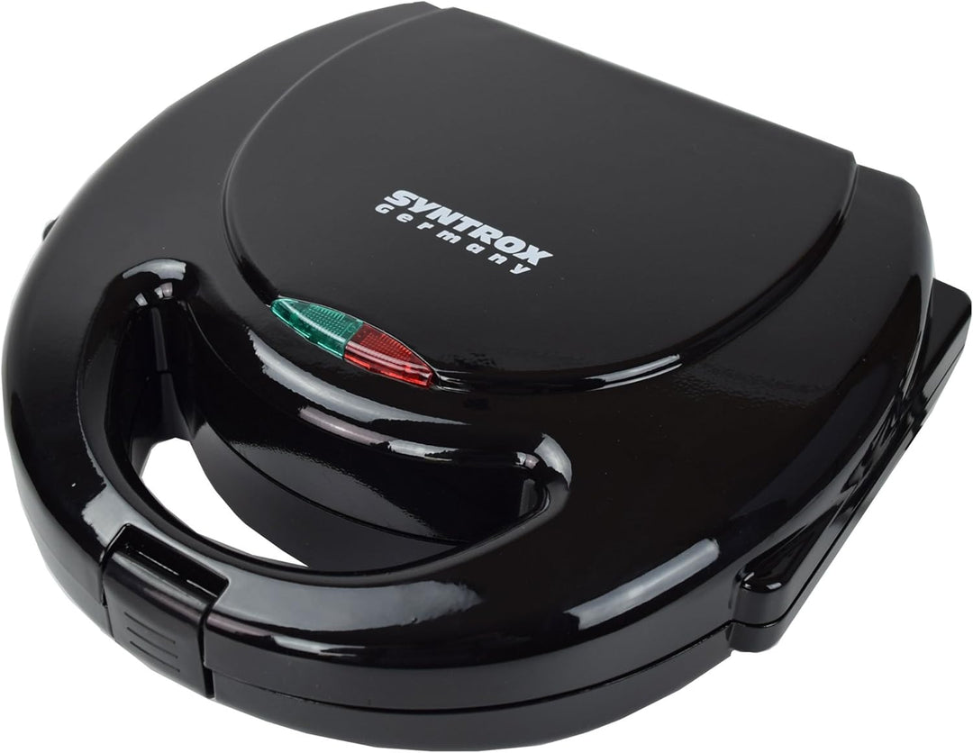 Syntrox Sandwichmaker Albal | Sandwich Toaster mit entnehmbaren Platten | Antihaftbeschichtet, Schwa