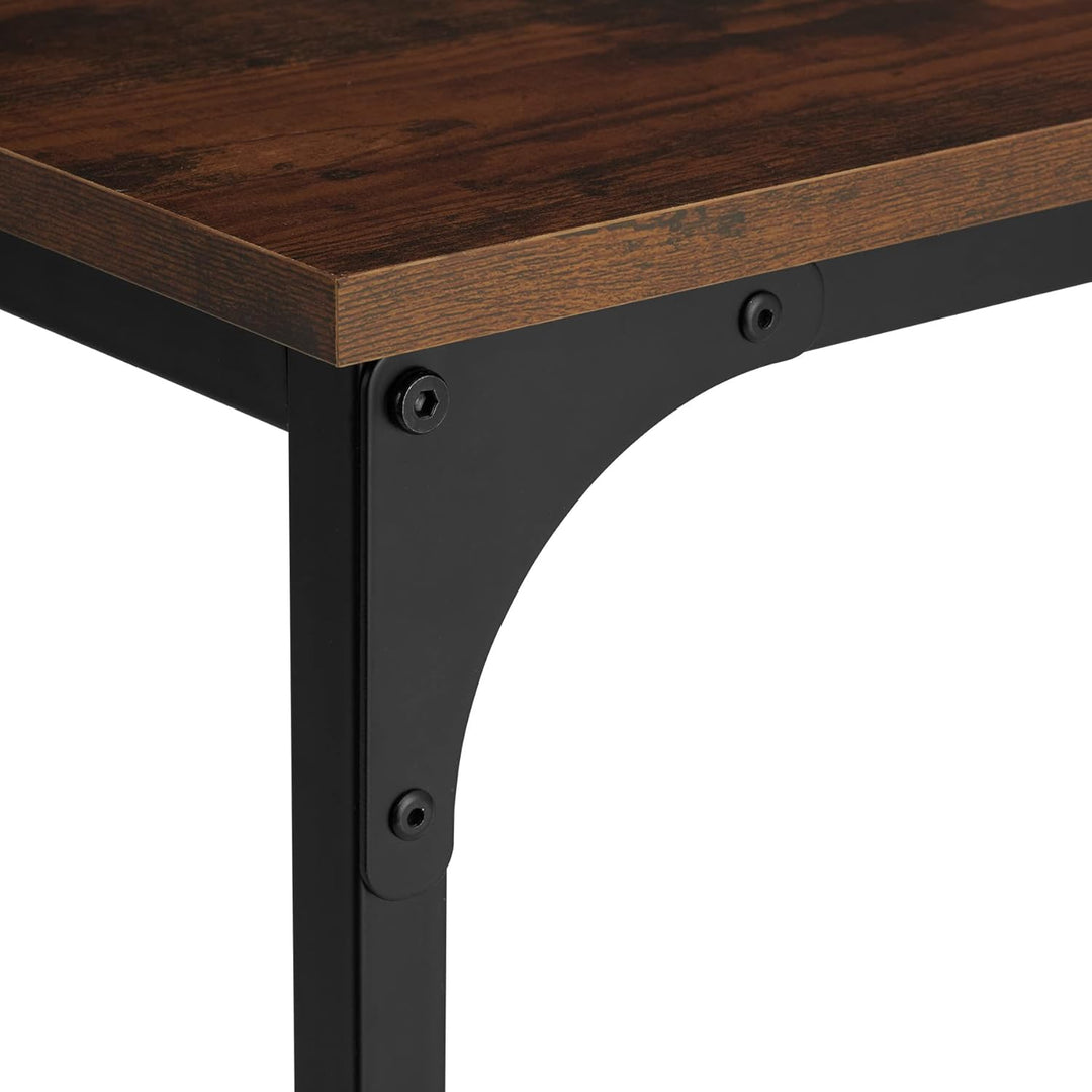 tectake Beistelltisch in C-Form im Industrie-Design, 30 x 40 x 63 cm, Sofatisch für Kaffee Laptop Co