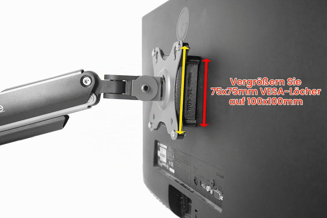 3IDEE Universelles VESA Adapter Set 50x50 bis 75x75mm und 75x75 bis 100x100mm - zur Erweiterung des