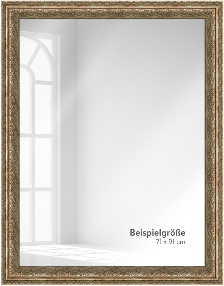 WANDStyle Spiegel Barock und Antik Stil I Aussenmass ca. 51x61 cm I Farbe Bronze I bronzener Wandspi