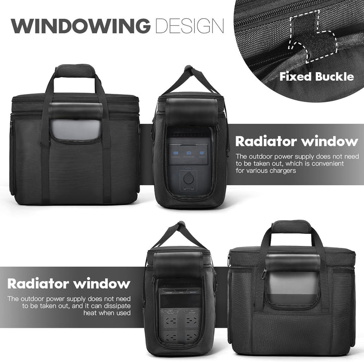 Tragetasche kompatibel mit ECOFLOW Delta 3 Plus Portable Powerstation, Outdoor Travel Storage Bag Ko