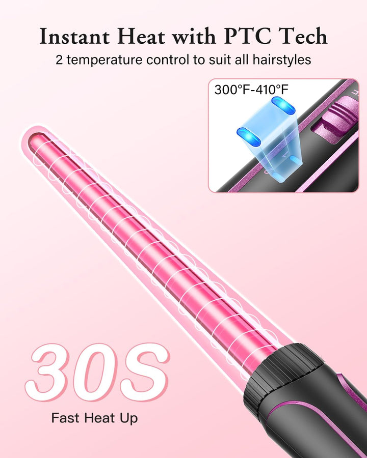 Lockenstab set 5 in 1 Welleneisen - Lockenstäbe 3 Fässer für Grosse Keine Locken Keramik Lockenwickl