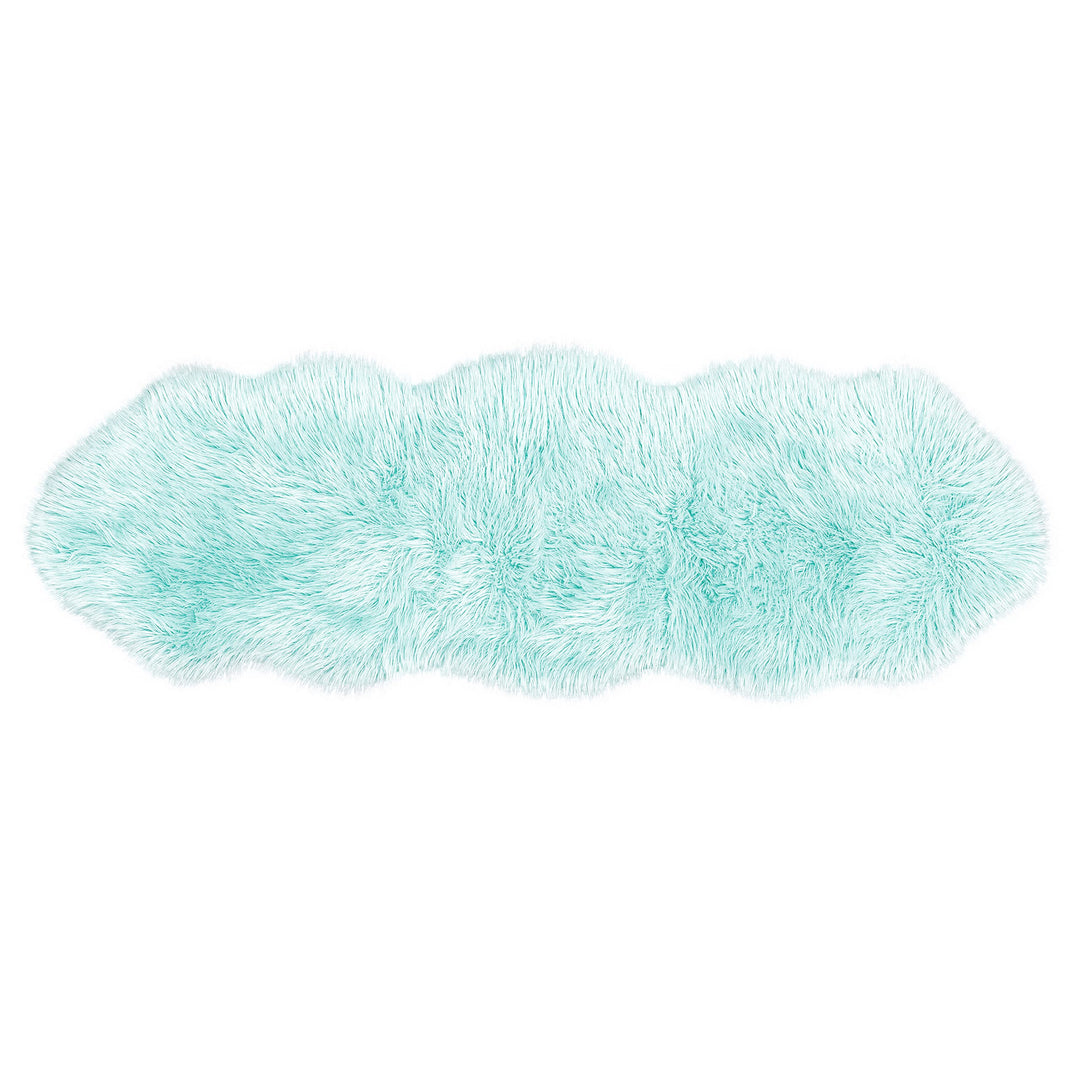 Teppich Wölkchen – Flauschiger Hochflor-Teppich Schlafzimmer - Schaffell Kunstfell Lammfell - Bettvo
