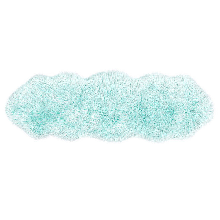 Teppich Wölkchen – Flauschiger Hochflor-Teppich Schlafzimmer - Schaffell Kunstfell Lammfell - Bettvo
