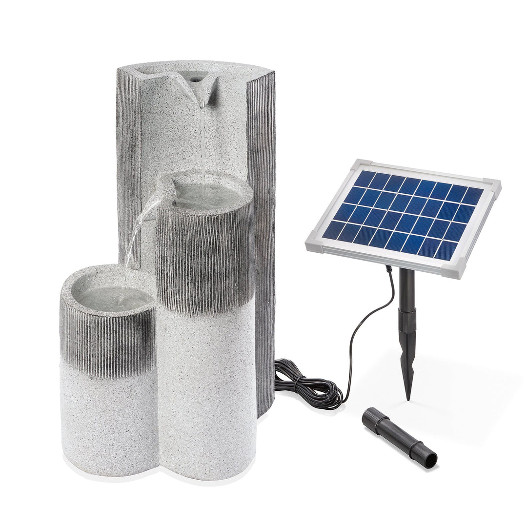 Solar Gartenbrunnen Smart Fountain - extragrosses 5 Watt Solarmodul, Solarpumpe mit Direktbetrieb -