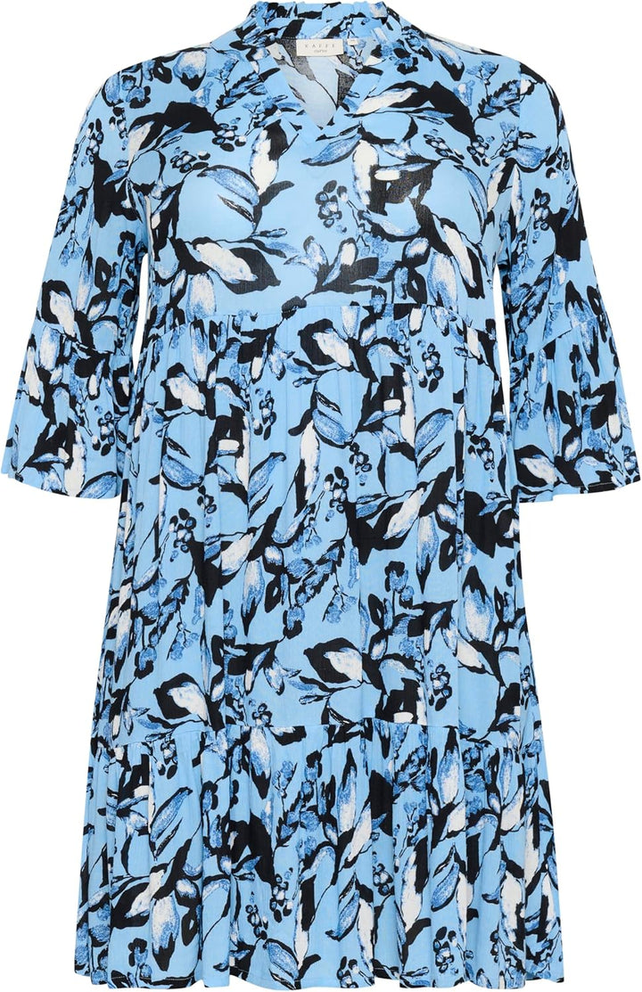 KAFFE CURVE Kleid KCisma 52 Blue Graphic Flower, 52 Blue Graphic Flower