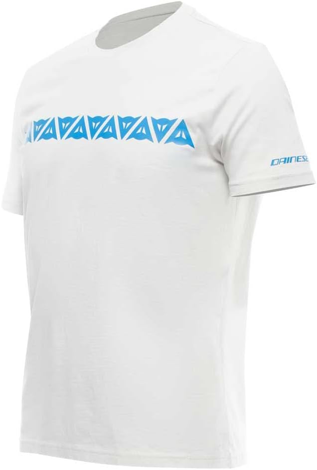 Dainese Herren T-Shirt Stripes T-Shirt Kurzarm 100% Baumwolle XXL Hellgrau/Directoire-Blue, XXL Hell
