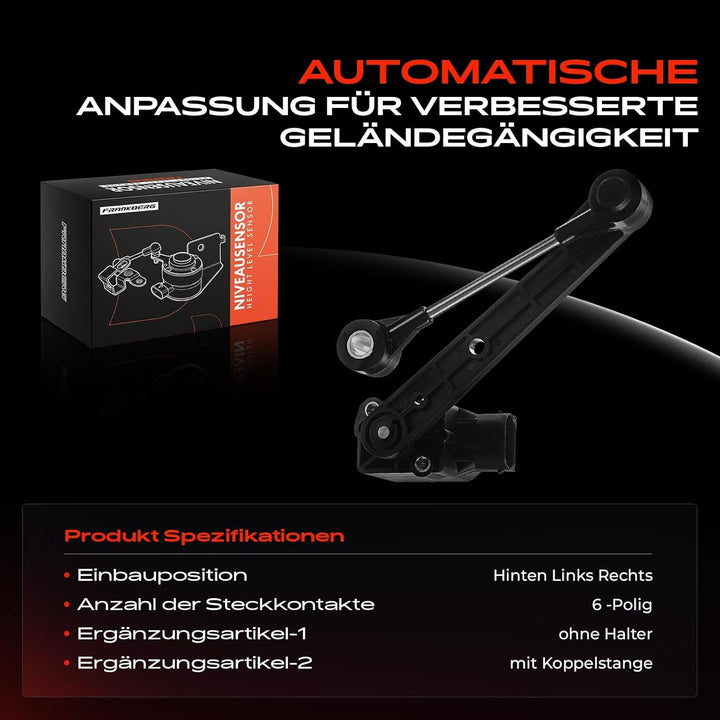 Höhensensor Niveausensor hinten für Discovery II LJ LT LT_ R-o-v-e-r II LP 1994-2004 RQH100030