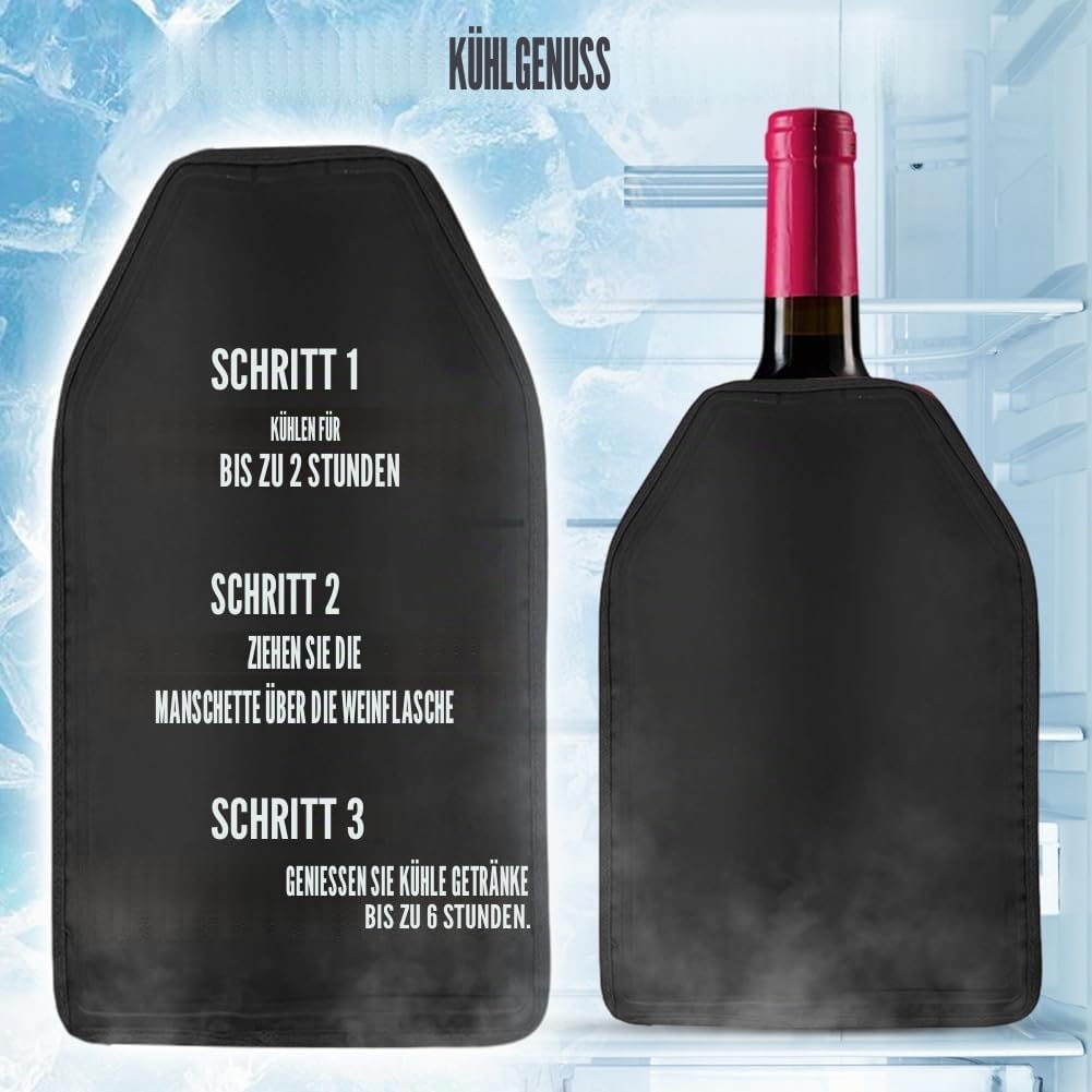 2er Set WeinküHler Manschette Wasserabweisende Nylon - Weinkühlerhülle FüR Wein Wiederverwendbarer F