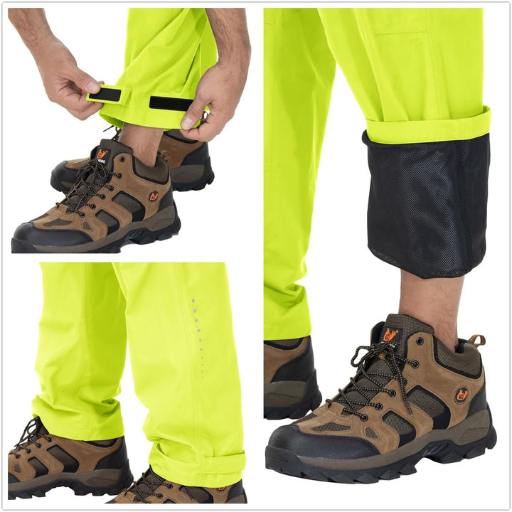 donhobo Herren Hose Wasserdicht Regenhose Leichte Winddichte Fahrrad für Outdoor Mesh Atmungsaktiv A