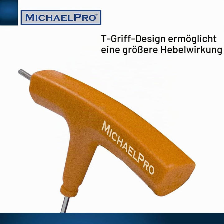 MichaelPro MP001044 Imbusschlüssel Satz 8-Teilig - Zweiseitiger Kugelkopf Imbusschlüssel Satz mit Gr