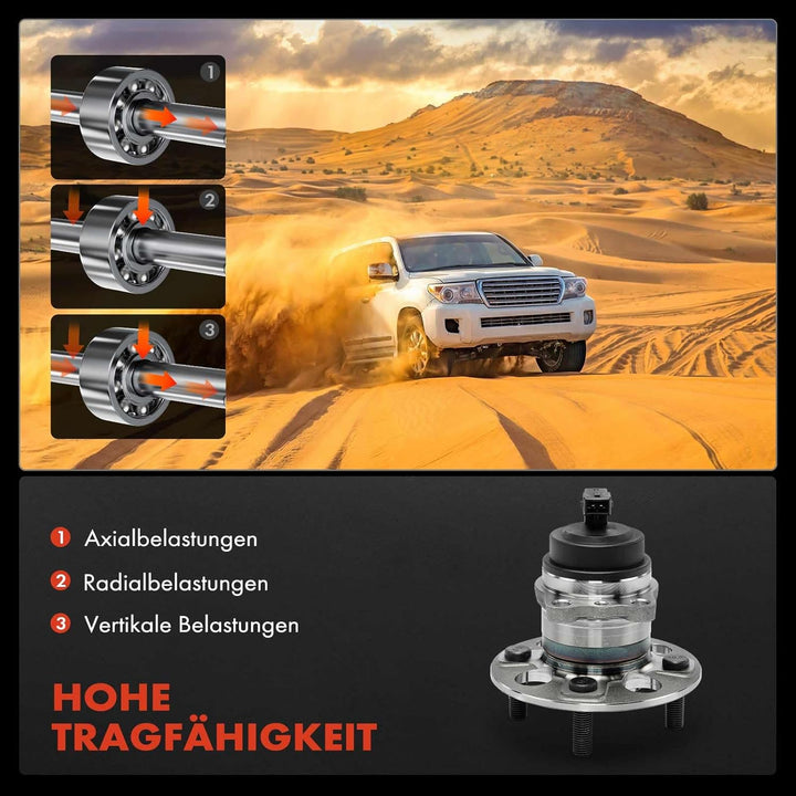 Frankberg 1x Radnabe Radlagersatz Hinterachse Links oder Rechts Kompatibel mit Kangoo Express FC0/1