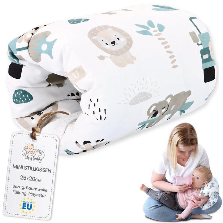 Stillkissen klein Breastfeeding und Nursing Pillow für unterwegs 20 cm - Stillmuff Armkissen und Lag