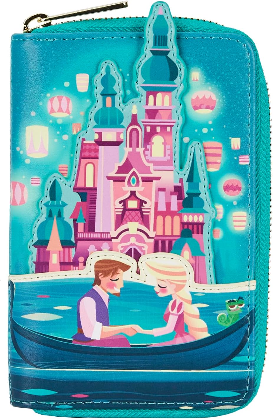 Loungefly Tangled Rapunzel Castle Glow in the Dark Zip Around Wallet