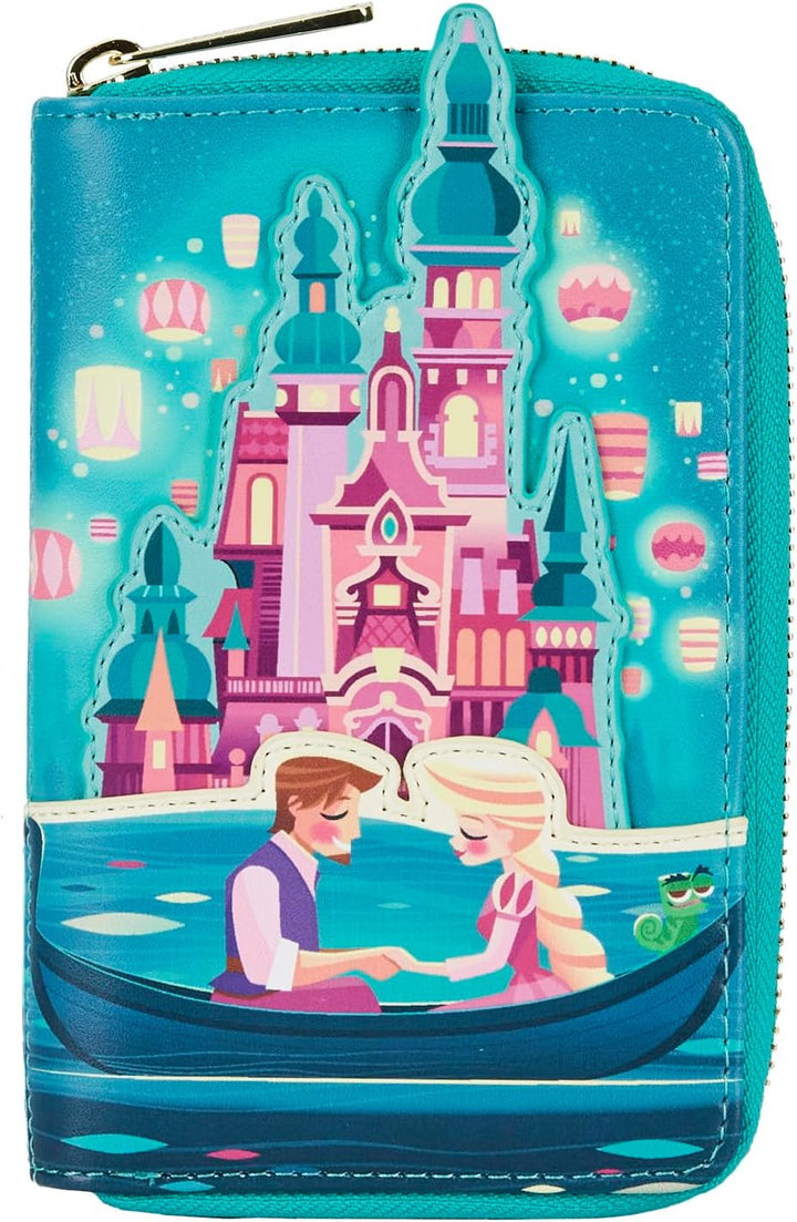 Loungefly Tangled Rapunzel Castle Glow in the Dark Zip Around Wallet