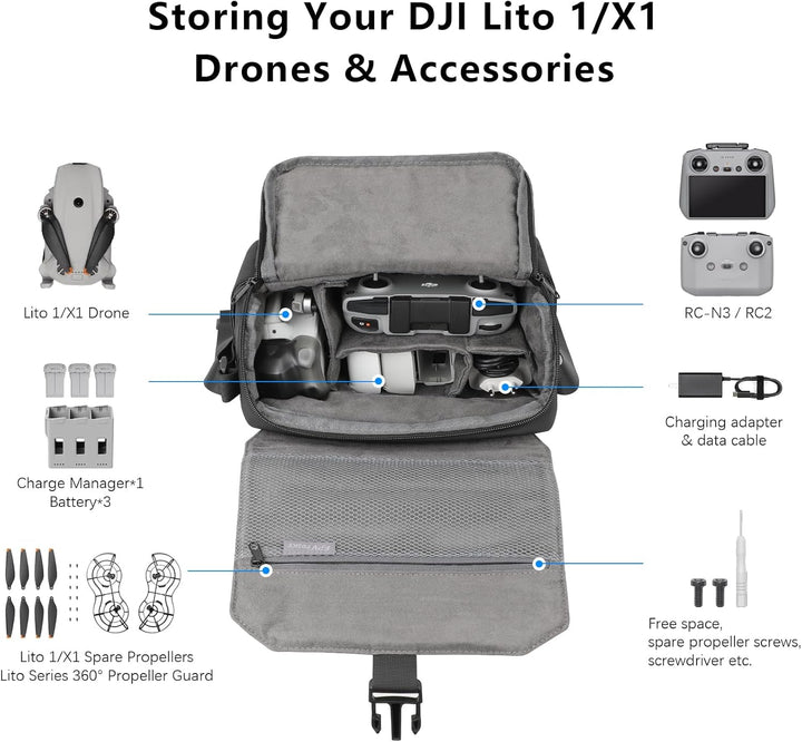 FPVtosky Schultertasche für DJI Mini 5 Pro/4/3/ Mini4K/Flip/NEO 2 Serie, Reisetasche und Case für Ma